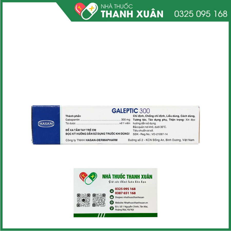 Galeptic 300 điều trị hỗ trợ trong động kinh cục bộ